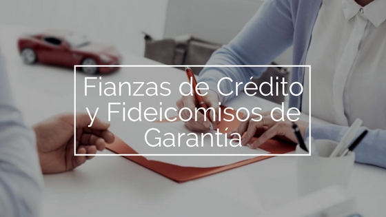 fianzas de cr�dito y fideicomisos de garant�a