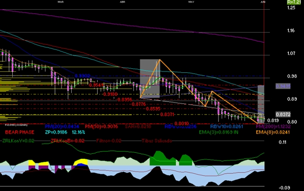 gr�fica t�cnica diaria de pappel